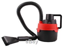 Red Portable 12V Wet & Dry Mini Car Vacuum Boat Canister Cleaner Inflation Pump