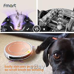 Robot Vacuum Cleaner Automatic 3in1 Cleaning Pet Hair Wet/Dry Mop Fmart UK Stock