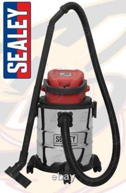 SEALEY CORDLESS WET AND DRY VACUUM CLEANER 20V 4Ah 20L WATER DIRT CARPET WASHER