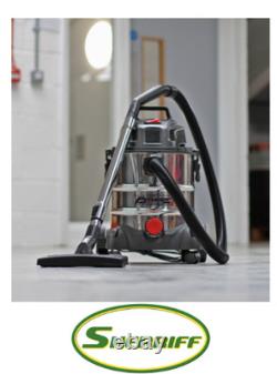 SEALEY PC200SD Vacuum Cleaner Industrial Wet & Dry 20ltr 1250W Stainless Drum