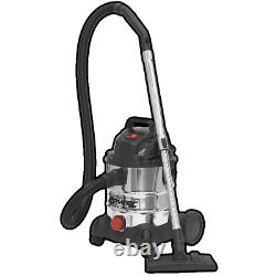 SEALEY Vacuum Cleaner Industrial Wet & Dry 20ltr 1250W 230V 240V Stainless Drum