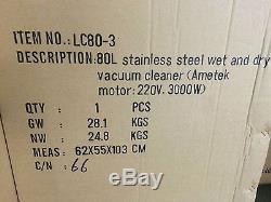 STAINLESS STEEL (HAND CAR WASH) WET AND DRY VACUUM CLEANER 80L LARGE CAPACITY