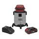 Sealey Cordless Vacuum Cleaner 20ltr Wet & Dry 20V with 2Ah Battery & Charger