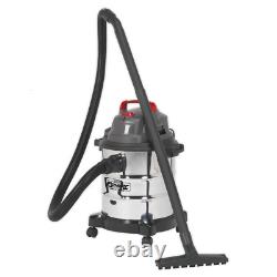Sealey PC195SD 20ltr Wet & Dry Vacuum Cleaner 1250W Stainless Bin Hoover