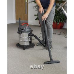 Sealey PC195SD Wet and Dry Vacuum Cleaner 20L Industrial Vac 20L 240V