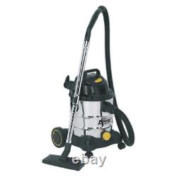 Sealey PC200SD110V Vacuum Cleaner Wet & Dry Stainless Drum 20L 1250With110V