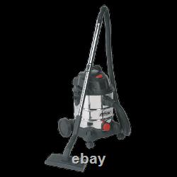 Sealey PC200SD Vacuum Cleaner Industrial Wet & Dry 20ltr 1250With230V Stainless Dr