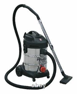 Sealey PC300SD Vacuum Cleaner Industrial 30ltr 1400With230V Stainless Drum