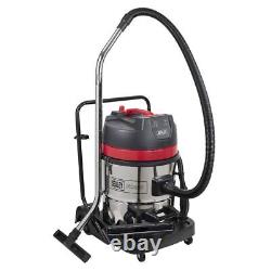 Sealey PC460 Vacuum Cleaner Wet & Dry 60L Stainless Drum 1600With230V