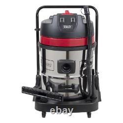 Sealey PC460 Vacuum Cleaner Wet & Dry 60L Stainless Drum 1600With230V