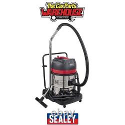 Sealey PC460 Vacuum Cleaner Wet & Dry Stainless Steel Drum 60L 2400With230V