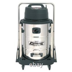 Sealey PC477 Industrial Wet & Dry Vacuum Cleaner 77ltr Stainless Drum 2400With230V