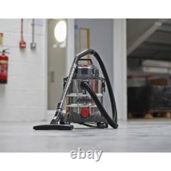 Sealey Vacuum Cleaner Industrial Wet & Dry 20L 1250With230V Stainless Drum