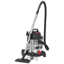 Sealey Vacuum Cleaner Industrial Wet & Dry 20ltr 1250With230V PC200SD