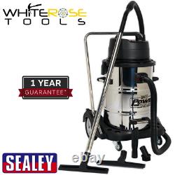 Sealey Vacuum Cleaner Industrial Wet & Dry 77L Stainless Steel Drum 2400W Sealey Vacuum Cleaner Industrial Wet & Dry 77L Stainless Steel Drum 2400W