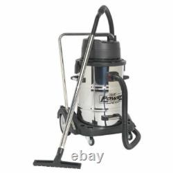 Sealey Vacuum Cleaner Industrial Wet & Dry 77L Stainless Steel Drum 2400W Sealey Vacuum Cleaner Industrial Wet & Dry 77L Stainless Steel Drum 2400W
