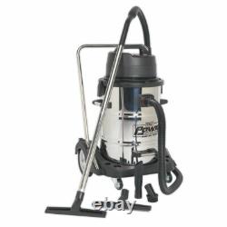 Sealey Vacuum Cleaner Industrial Wet & Dry 77L Stainless Steel Drum 2400W Sealey Vacuum Cleaner Industrial Wet & Dry 77L Stainless Steel Drum 2400W