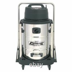 Sealey Vacuum Cleaner Industrial Wet & Dry 77L Stainless Steel Drum 2400W Sealey Vacuum Cleaner Industrial Wet & Dry 77L Stainless Steel Drum 2400W