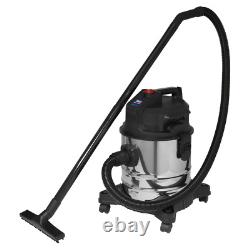 Sealey Vacuum Cleaner (Low Noise) Wet & Dry 20L 1000With230V