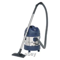 Sealey Vacuum Cleaner Wet & Dry Stainless Drum 20L 1250With110V