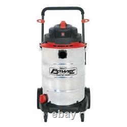 Sealey Vacuum Cleaner Wet and Dry 60L Stainless Drum 1600With230V