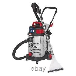 Sealey Valet Machine Wet & Dry 30L Stainless Drum Cleaner Garage Workshop