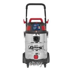 Sealey Valet Machine Wet & Dry 30L Stainless Drum Cleaner Garage Workshop