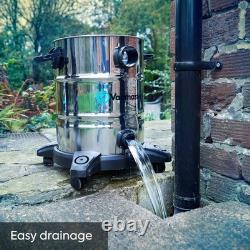 Stainless Steel 30L Wet/Dry Cleaner with Power Tool Attachment Compact Design