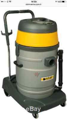 Star602P WET/DRY Industrial vacuum cleaner 80L 2 X Power Twinflo Motor CarWash
