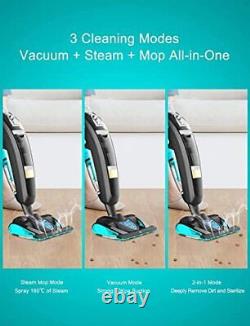 Steam Mop Cleaner, Wet Dry Vacuum Cleaner Kills 99.9% Bacteria with Water Tank