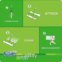 Swiffer Sweeper Cleaner Dry and Wet Mop Starter Kit Cleaning Hardwood and Floors