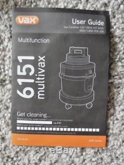 VAX 6151F Multi-Function Carpet/Upholstery Wet/Dry Cleaner in Box + accessories