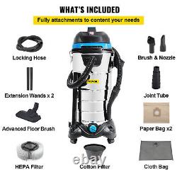 VEVOR Wet & Dry Vacuum Cleaner 40L 1200 W Dust Extractor For Industrial Garage