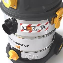 Vacmaster 110V L Class Dust Extractor Wet and Dry Vacuum Cleaner PTO 1000W 30L