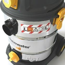 Vacmaster 110V Vacuum Cleaner 30L Wet & Dry L Class Industrial with 110V PTO