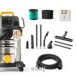 Vacmaster 30L Dust Extractor 1400W L Class Wet & Dry Vacuum Cleaner with PCF