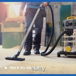 Vacmaster Industrial Dust Extractor PTO Wet & Dry Vacuum Cleaner 30L 240V 1400W