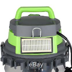 Vacmaster Quiet 30 Heavy Duty Wet and Dry Vacuum Cleaner, Stainless Steel
