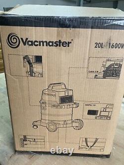 Vacmaster Wet & Dry Certified Vacuum Cleaner 20L 1600W Dust Extractor