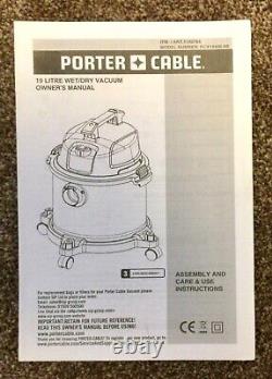 Vacuum Cleaner Wet/Dry 19 Litre by Porter Cable New with original box