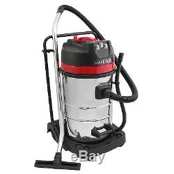 Vacuum Cleaner Wet & Dry Industrial Extra Power StainlessSteel 80L Hoover A2562