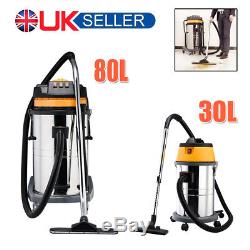 Vacuum VAC Cleaner Wet Dry Industrial Commercial Powerful Stainless Steel 30 80L