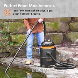 VonHaus Pond Vacuum Cleaner 1400W, Wet and Dry Garden Fish Pond Vac, 30L Tank