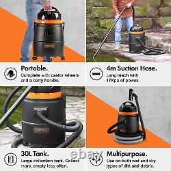 VonHaus Pond Vacuum Cleaner 1400W, Wet and Dry Garden Fish Pond Vac, 30L Tank