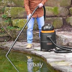 VonHaus Pond Vacuum Cleaner 1400W, Wet and Dry Garden Fish Pond Vac, 30L Tank