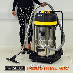 WET AND DRY VACUUM VAC CLEANER INDUSTRIAL 80LTR 3000W STAINLESS STEEL