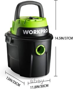 WORKPRO Wet and Dry Vacuum Cleaner 1200W, 3-in-1 10L Container
