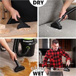 WORKPRO Wet and Dry Vacuum Cleaner 1200W, 3-in-1 10L Container Multipurpose with