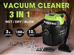 WORKPRO Wet and Dry Vacuum Cleaner 1200W for Cleaning Stainless Steel Tank