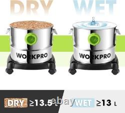 WORKPRO Wet and Dry Vacuum Cleaner 1200W for Cleaning Stainless Steel Tank